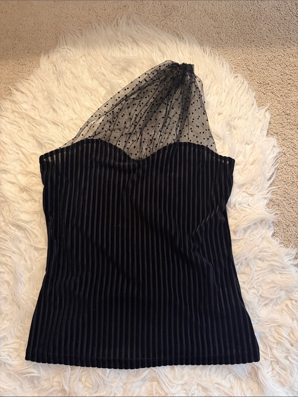 Women’s Black One-Shoulder Top Size Small